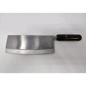 Joyce Chen Cleaver Stainless Steel 8" Blade Wood Handle Made In Japan